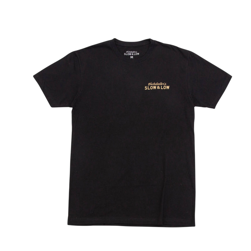 Slow & Low Black & Gold Stacked Logo Tee